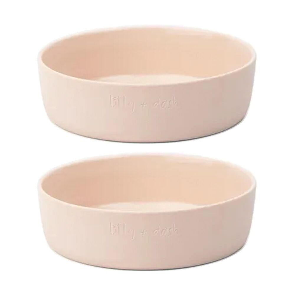 2PK Lilly & Dash Pet Cat Feeding Drinking Dish Bowl 265ml Rose Quartz