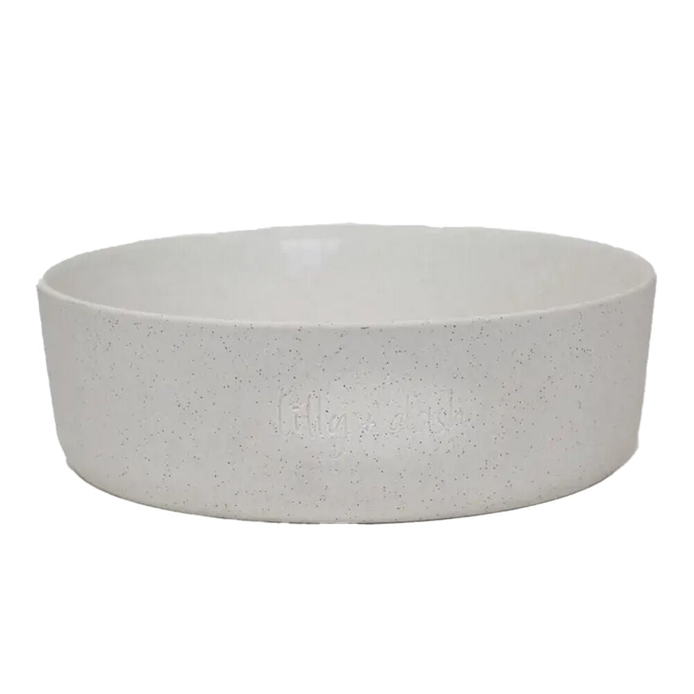 2PK Lilly & Dash Pet Dog Cat 1L Food Water Drinking Bowl 200x185x55mm Milk Speckle