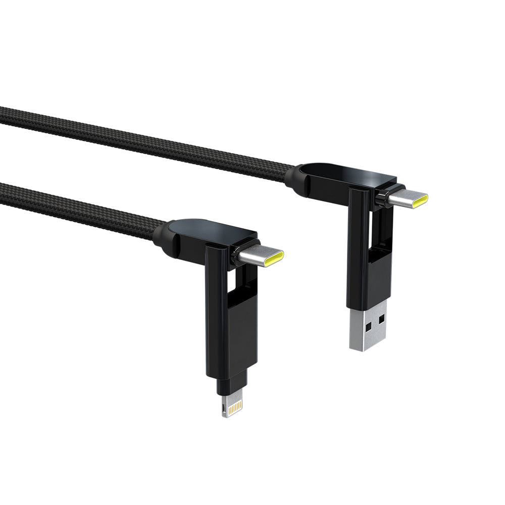 Rolling Square 6in1 inCharge XL 100W/3m Travel Charging Cable Urban Black