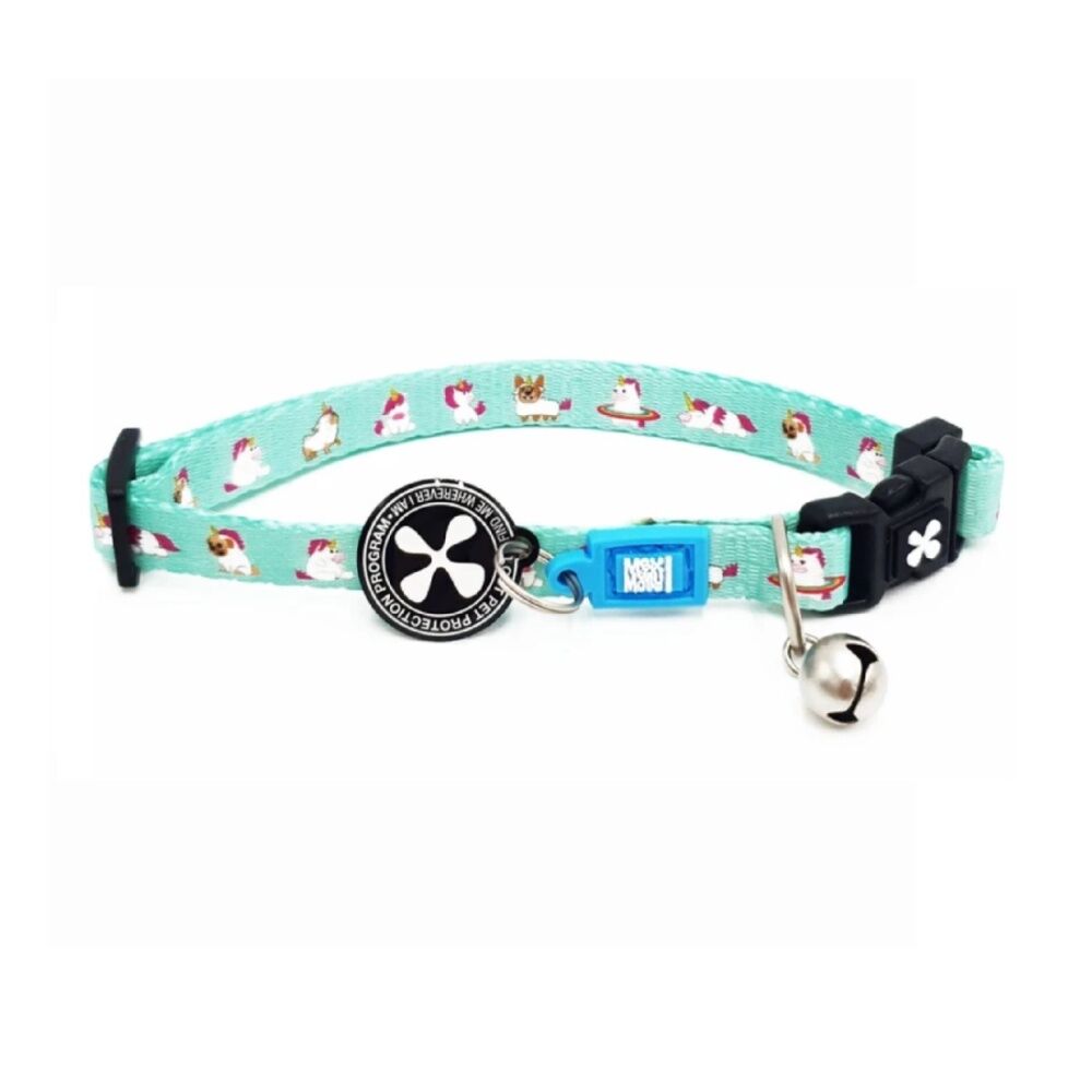 Max & Molly Adjustable Fit Smart ID Cat Collar w/ Bell Unicorn