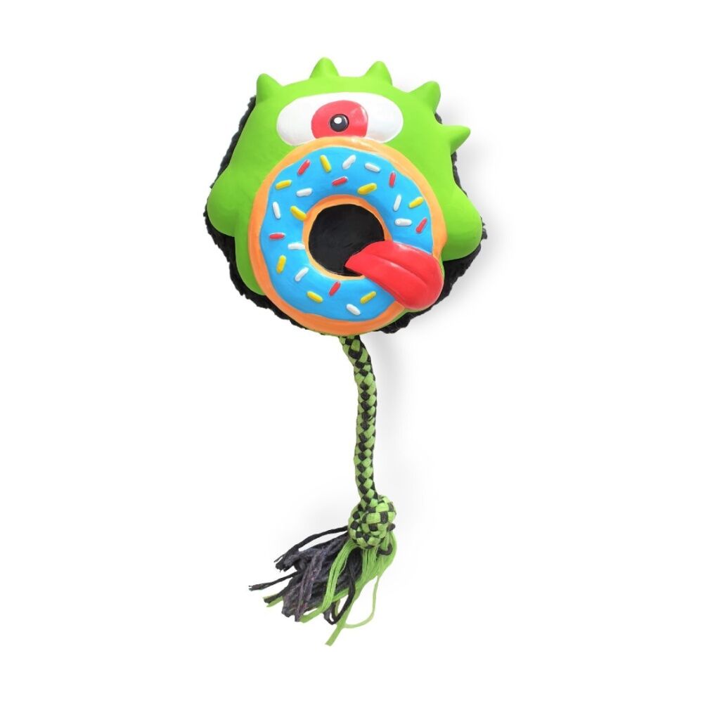 Max & Molly Squeaker Snuggles Dog Chewing Toy w/ Cotton Rope Bob the Blob