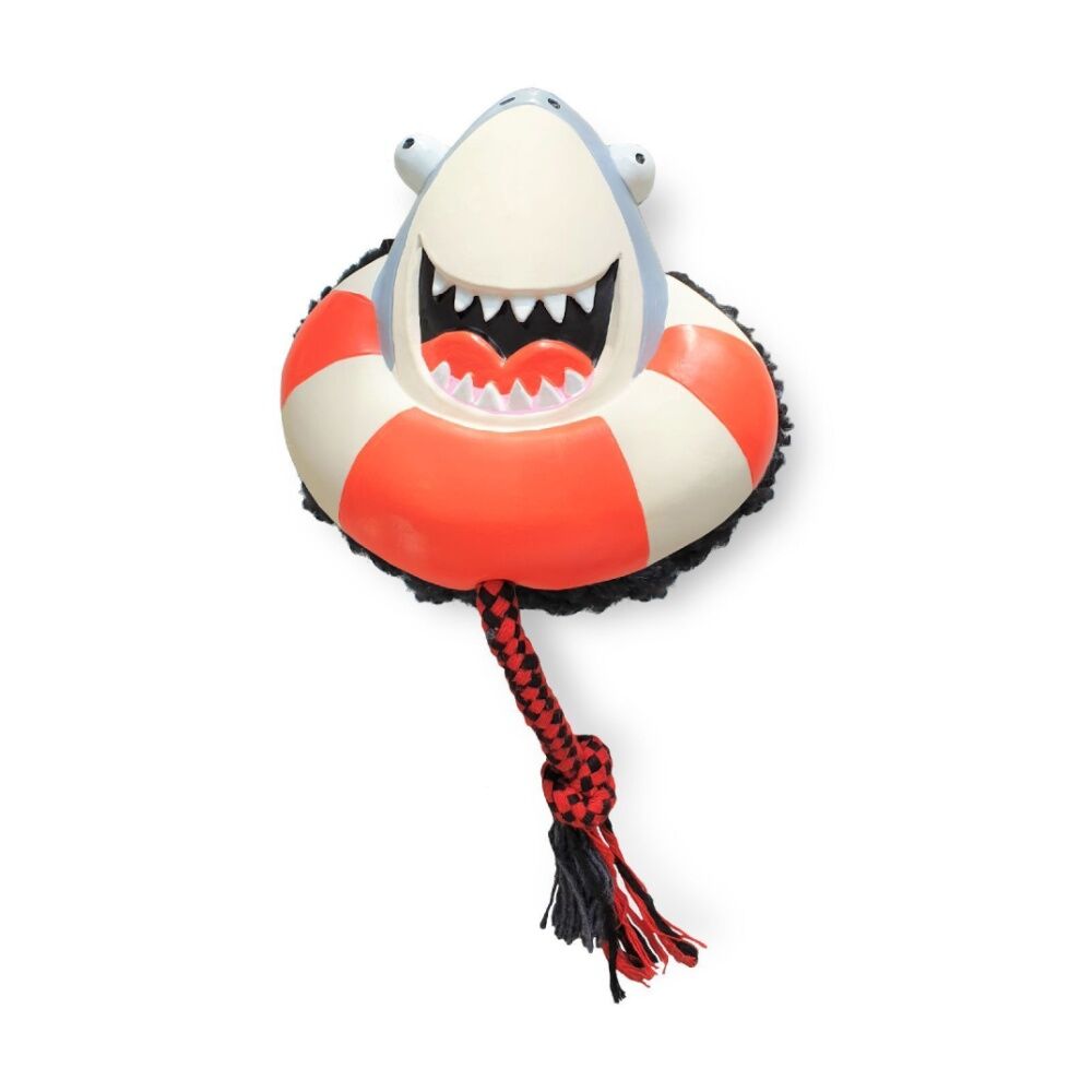 2PK Max & Molly Squeaker Snuggles Dog Chewing Toy w/ Cotton Rope Frenzy The Shark