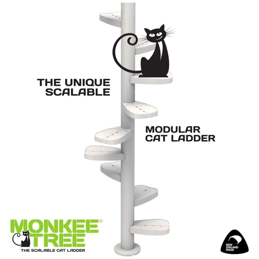 Monkee Tree Cat Climbing Ladder 12 Trunk Starter Pack White