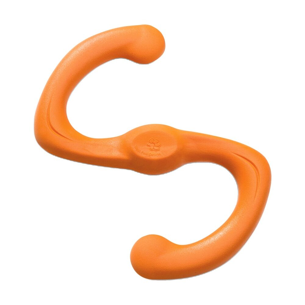 West Paw Bumi Pet Dog Fetch Throwing Soft Chew Toy Tangerine