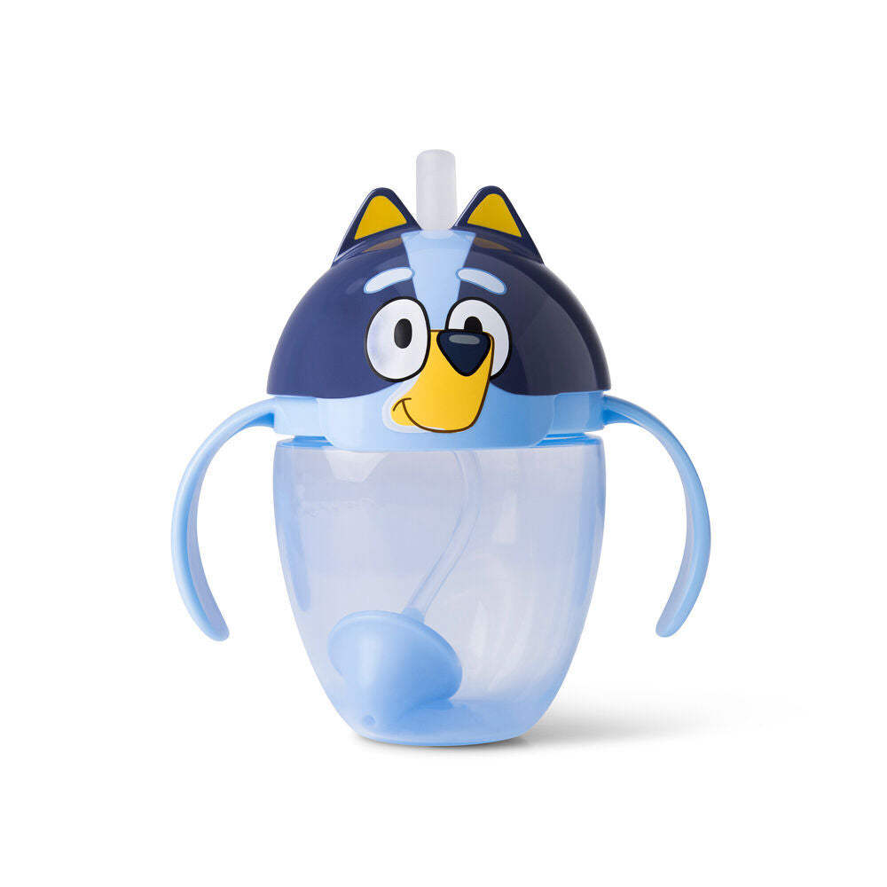 2PK The First Years Bluey Weighted Straw Trainer/Sippy Cup 207ml 6 Months+
