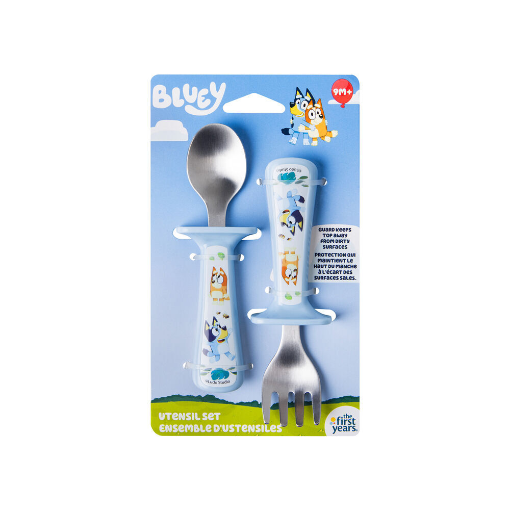 3x 2PK The First Years Bluey Toddler Utensils Set w/Spoon and Fork 9m+