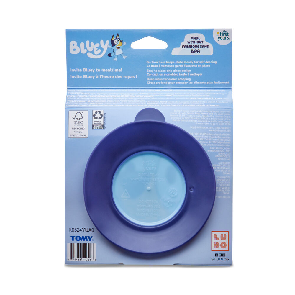 4PK The First Years Bluey Character Children's Bowl with Suction Base BPA Free 6m+