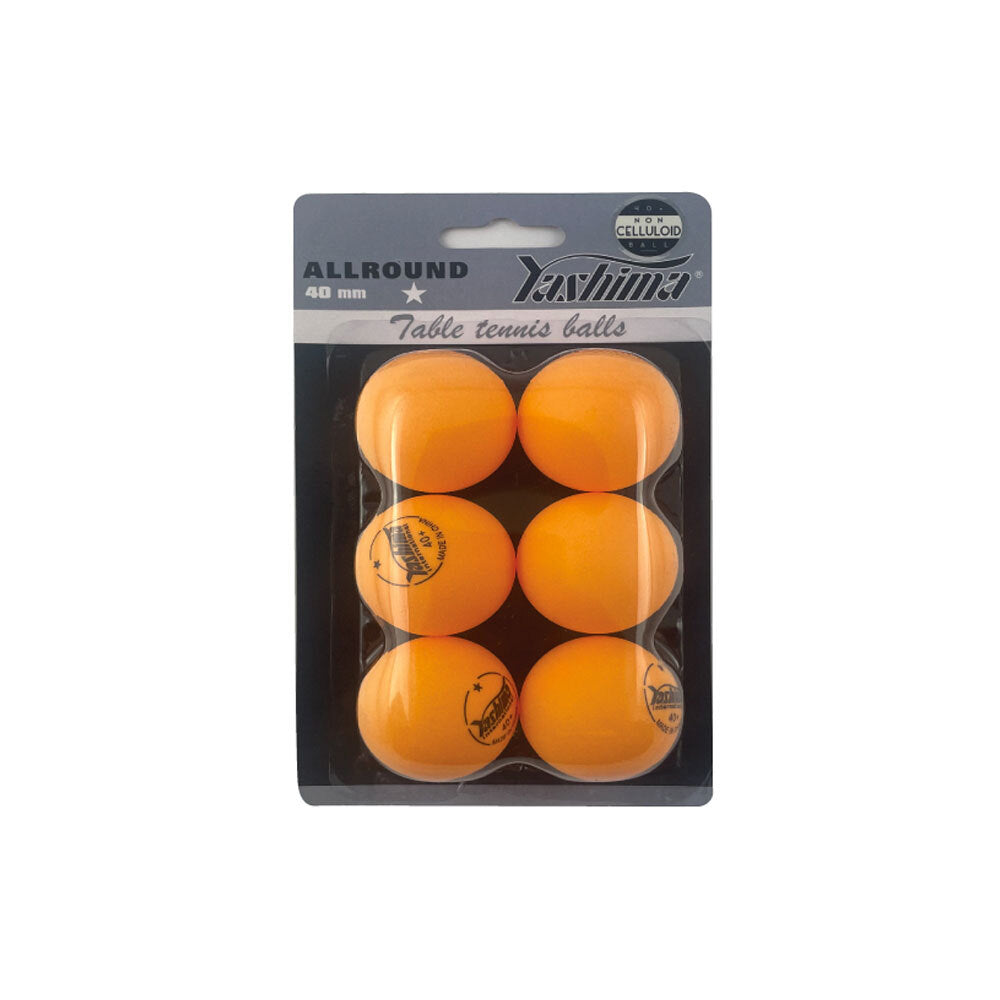 2PK Yashima 1 Star Non-Celuloid Table Tennis Balls - Orange