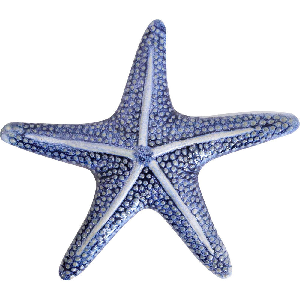 2PK LVD Ceramic Starfish Figurine Home Decor 30x29cm - Blue