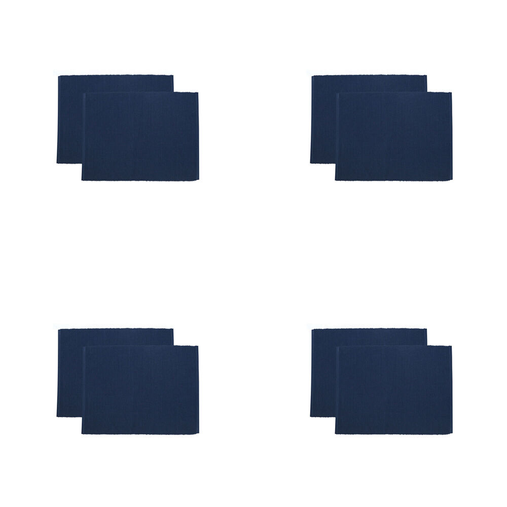 4x 2pc NF Home & Entertaining Essentials Une Placemat 33x45cm Solid Navy