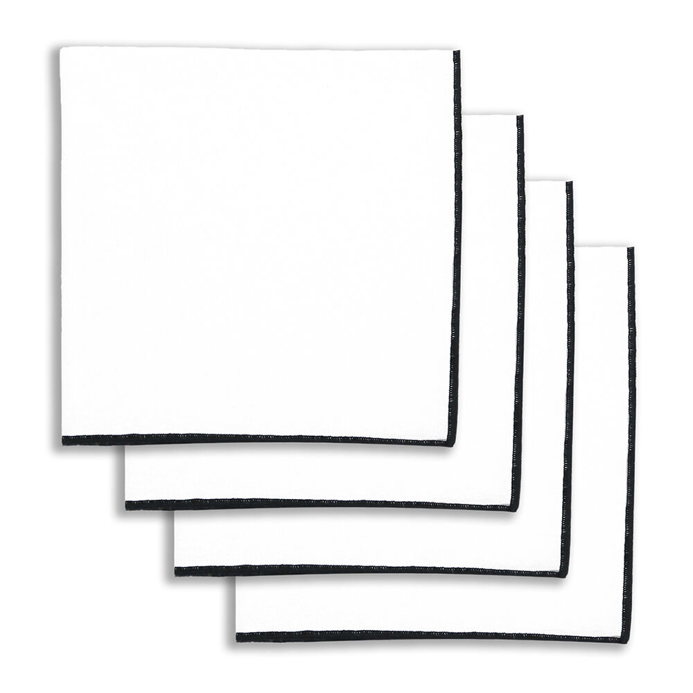 4pc NF Home & Entertaining Essentials Bourdon Napkins 45x45cm Solid Black