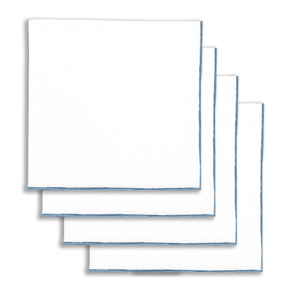 4pc NF Home & Entertaining Essentials Bourdon Napkins 45x45cm Solid Blue