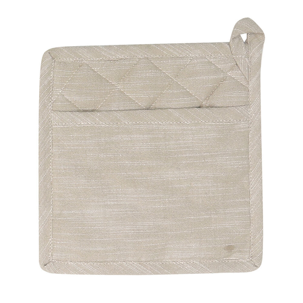 6PK NF Home & Entertaining Essentials Elysian Potholder 20x20cm Quilted Taupe