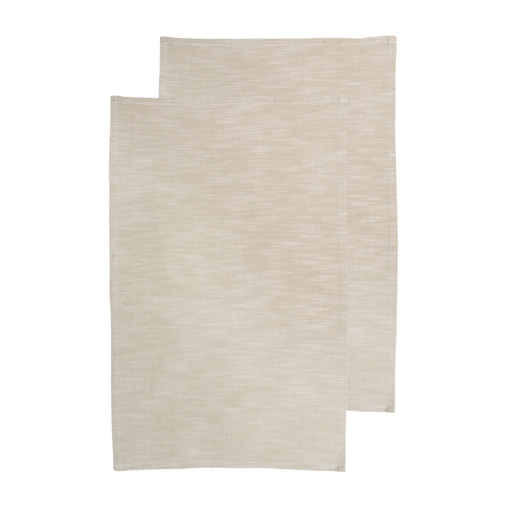 4x 2pc NF Home & Entertaining Essentials Elysian Tea Towel 45x70cm Solid Taupe