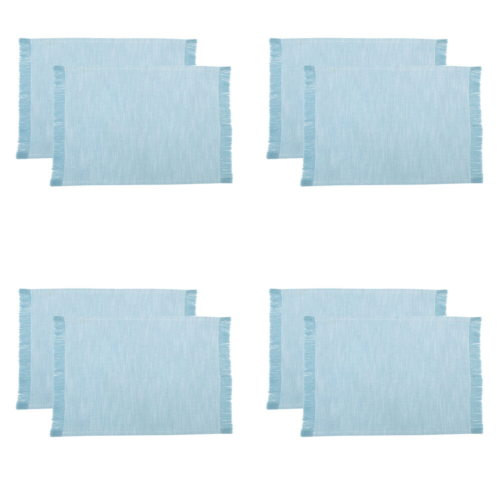 4x 2pc NF Home & Entertaining Essentials Elysian Placemat 33x45cm Solid Blue