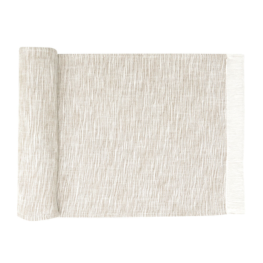 NF Home & Entertaining Essentials Cascade Table Runner 35x180cm Woven Taupe