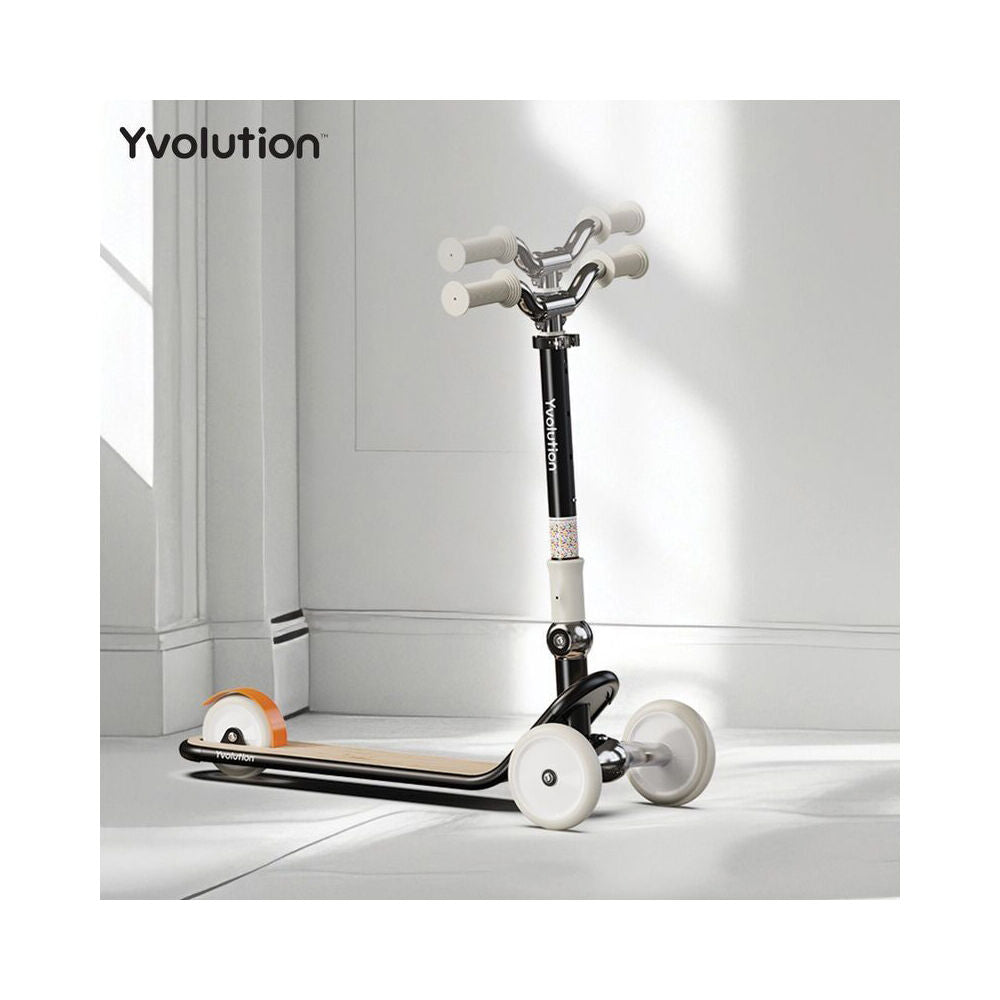 Yvolution Glider Classic 3 Wheel Kids Push Scooter Ride On Toy 3y+ Black