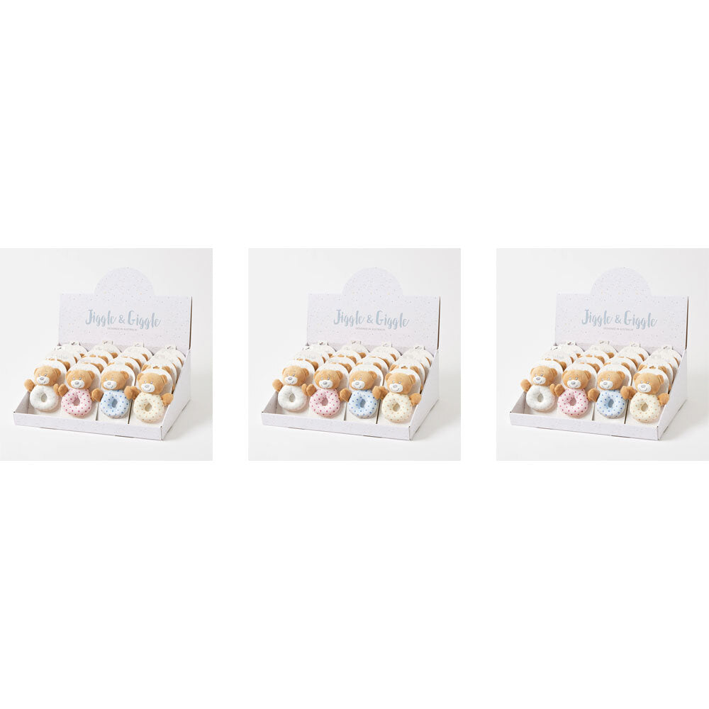 3PK Jiggle & Giggle Bashful Bears Rattle Baby/Infant Toy - Assorted
