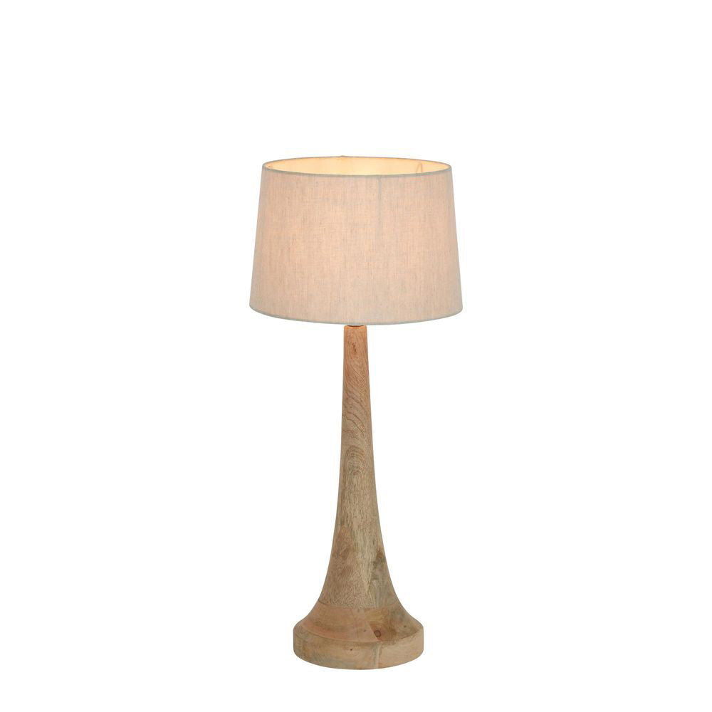 Belle Lancia Table Lamp w/ Wood Base Small 49cm - Light Natural