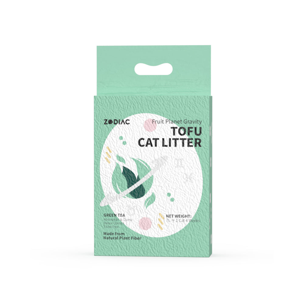 2x Zodiac 7L/2.5kg Fruity Tofu Soy Pulp Cat Litter - Green Tea