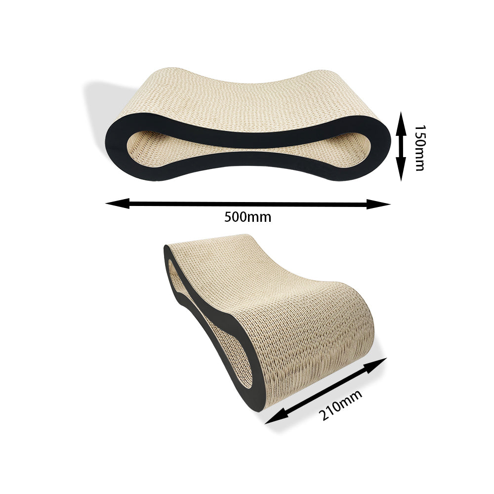 Zodiac Deluxe Pet Cat 50x23cm Scratcher Bed - Black