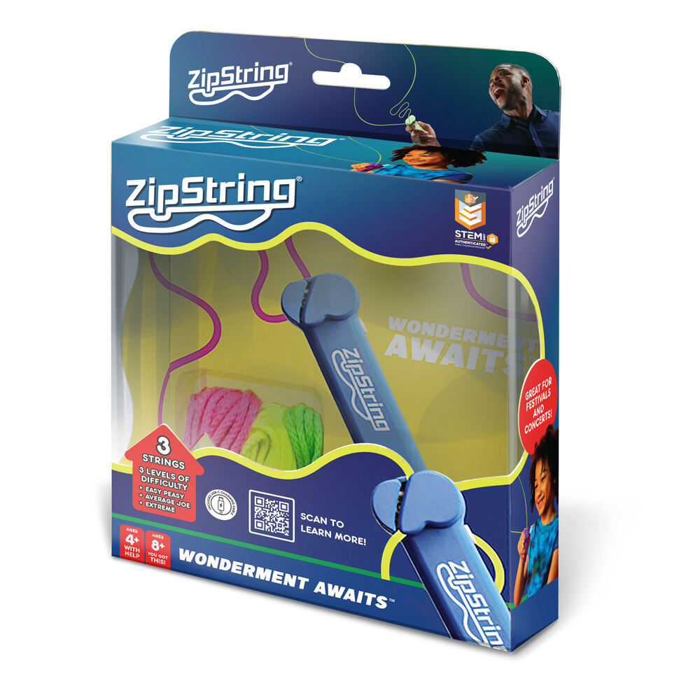 ZipString String Launcher Fidget STEM Toy 10.7x3.3cm - Assorted 8y+