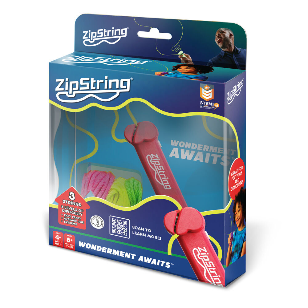ZipString String Launcher Fidget STEM Toy 10.7x3.3cm - Assorted 8y+